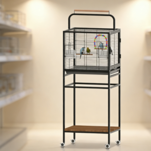 Home-use wrought iron birdcage, detachable and portable design, suitable for small to medium-sized parrots and ornamental birds.